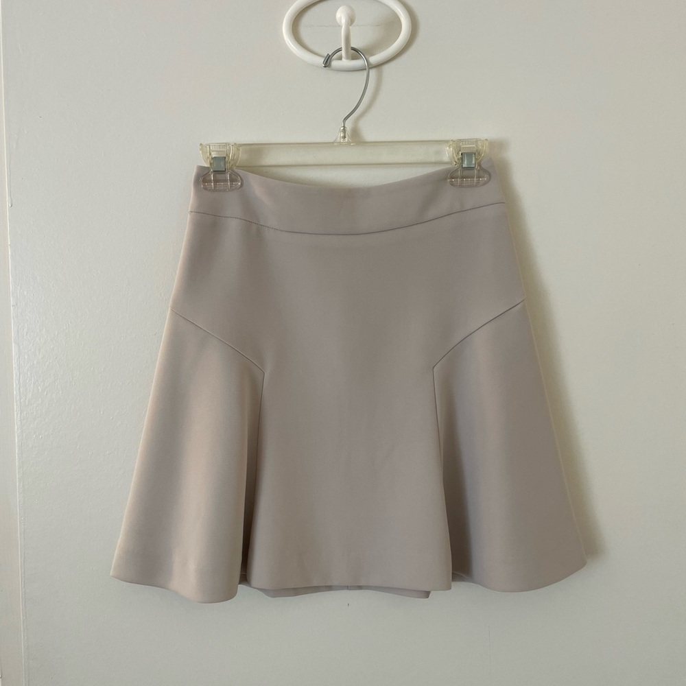 Express Beige A-line Mini Skirt